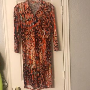CAbi Watercolor Jersey Dress size XS